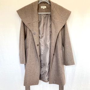 Wool Coat with Oversized Collar